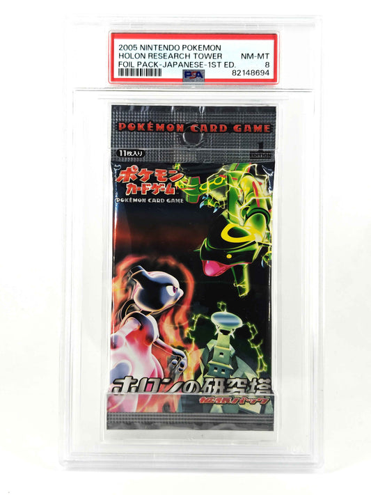 1st Edition Holon Research Tower Booster Pack -Japansk utgave av EX Delta Species (PSA 8)
