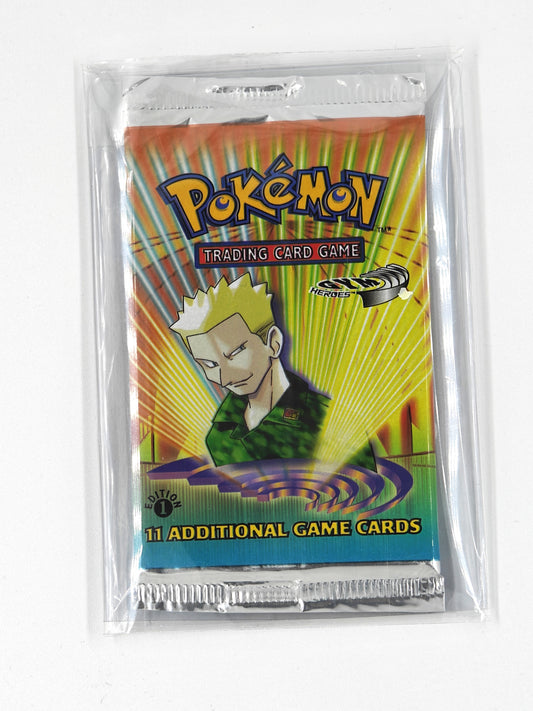 Pokemon - 1st Ed Gym Heroes Booster Pack - Tamper sealed