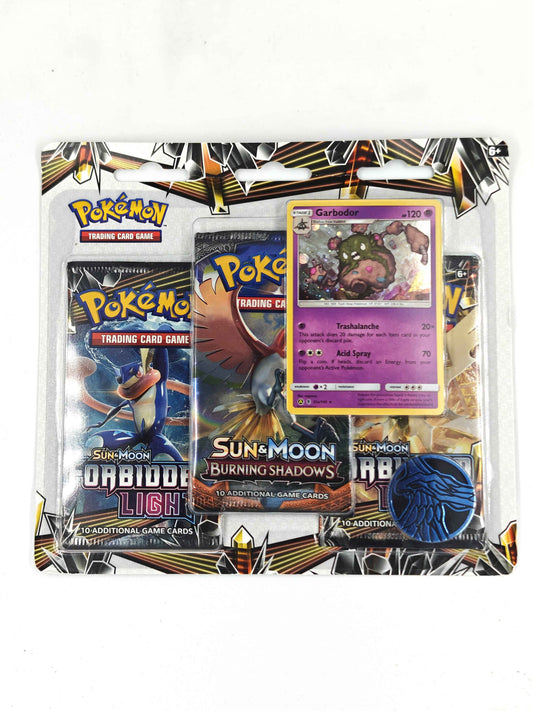 Pokemon Sun & Moon – Forbidden Light 3-Pack Blister (Garbodor Promo)